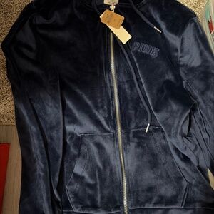 Pink Victoria’s Secret velvet hoodie